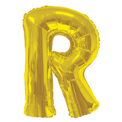 34" Gold Letter - R Balloon