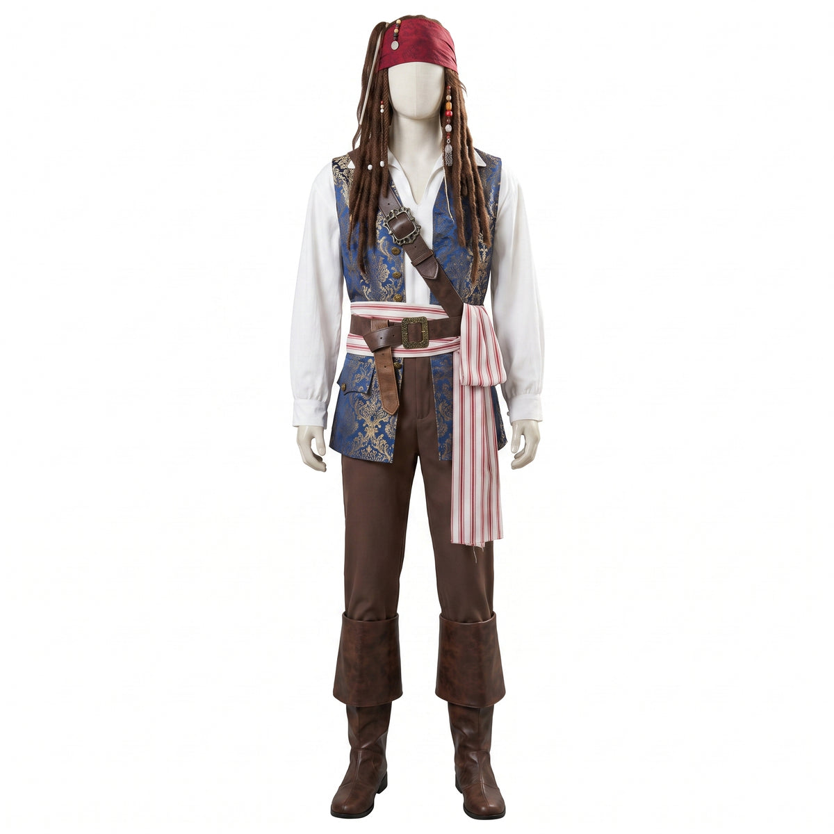 Men's Plus Size Jack Sparrow Halloween Costume - Pirates of the Caribbean - Adult Plus
