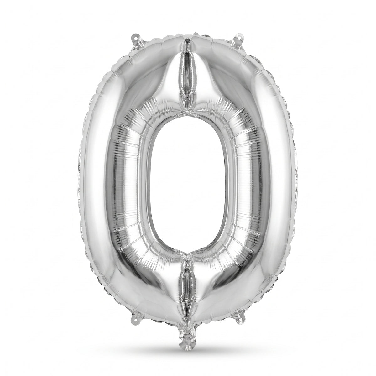 Silver Foil Letter 'O' Balloon - Air-Filled Metallic Decoration