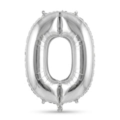 Silver Foil Letter 'O' Balloon - Air-Filled Metallic Decoration
