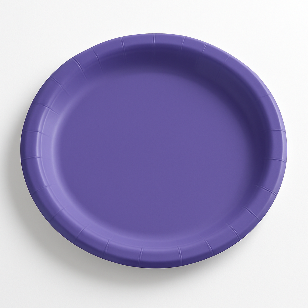 Vibrant Purple 8.5" Round Paper Lunch Plates
