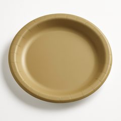 Gold 8.5" Round Paper Lunch Plates