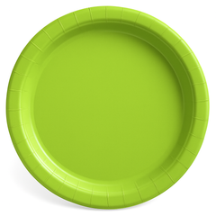 Kiwi Green 8.5" Round Paper Plates - Solid Color