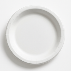 White Round Paper Plates, 8.5-Inch, 150-Pack