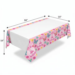 Butterfly Garden 1st Birthday Plastic Table Cover