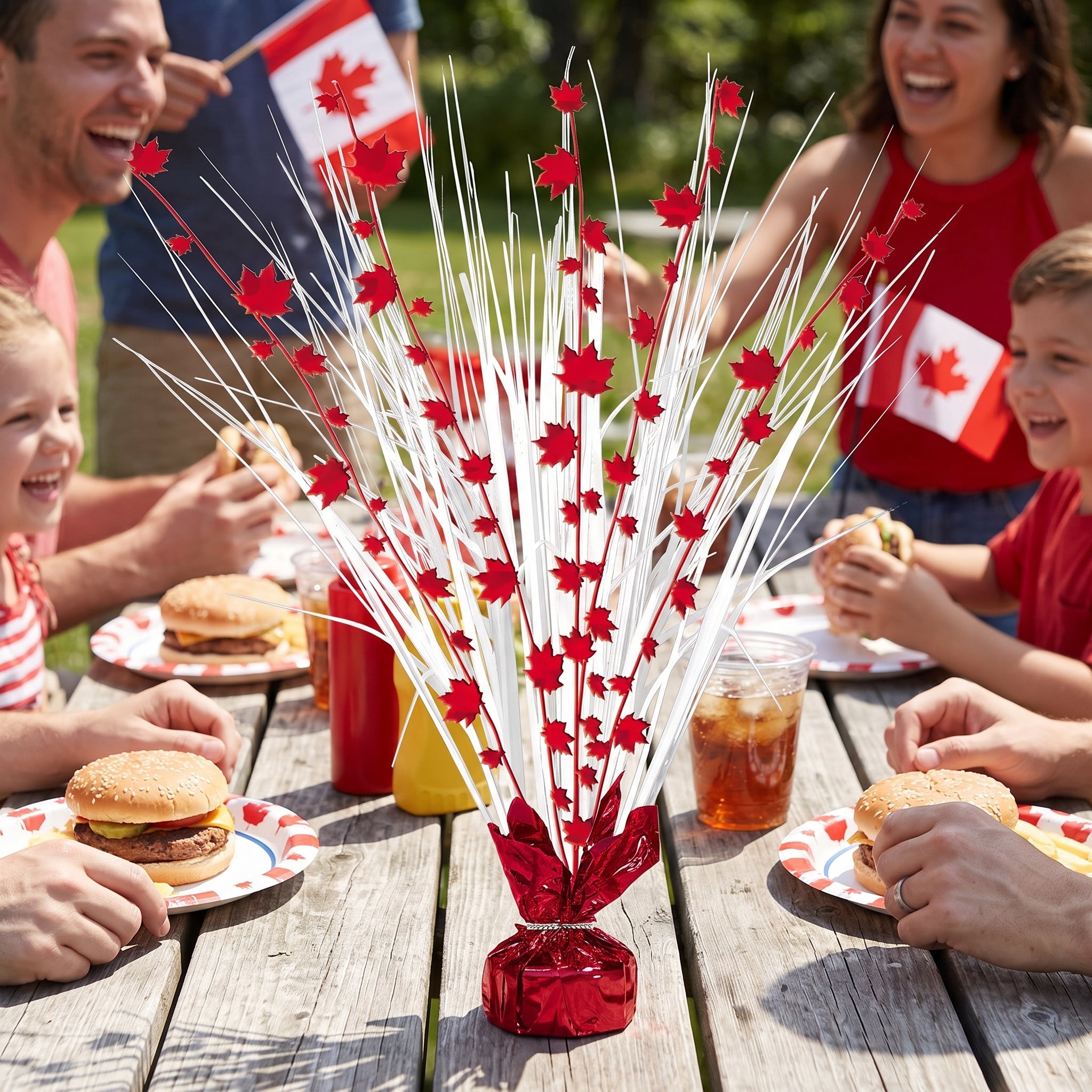 Canadian Maple Leaf Spray Centerpiece for Canada Day