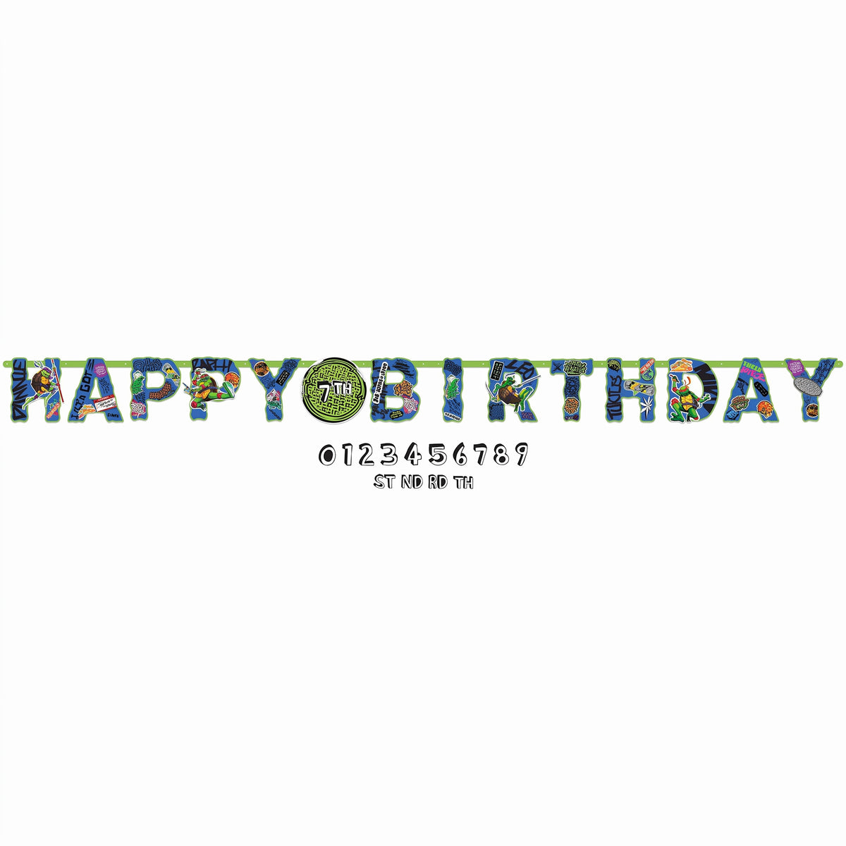 Teenage Mutant Ninja Turtles Add-an-Age Jumbo Birthday Banner Kit