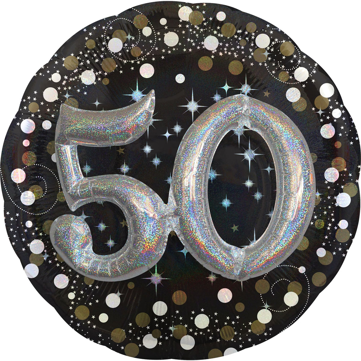 Sparkling Silver 50th Birthday Foil Balloon