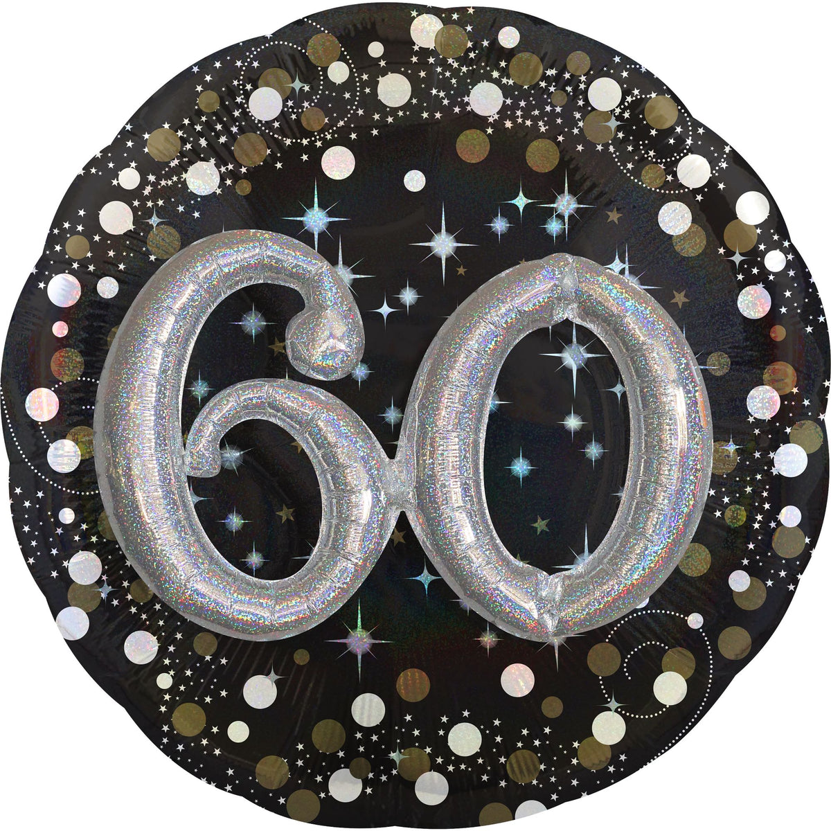 Sparkling 60th Birthday Metallic Balloon