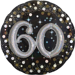 Sparkling 60th Birthday Metallic Balloon