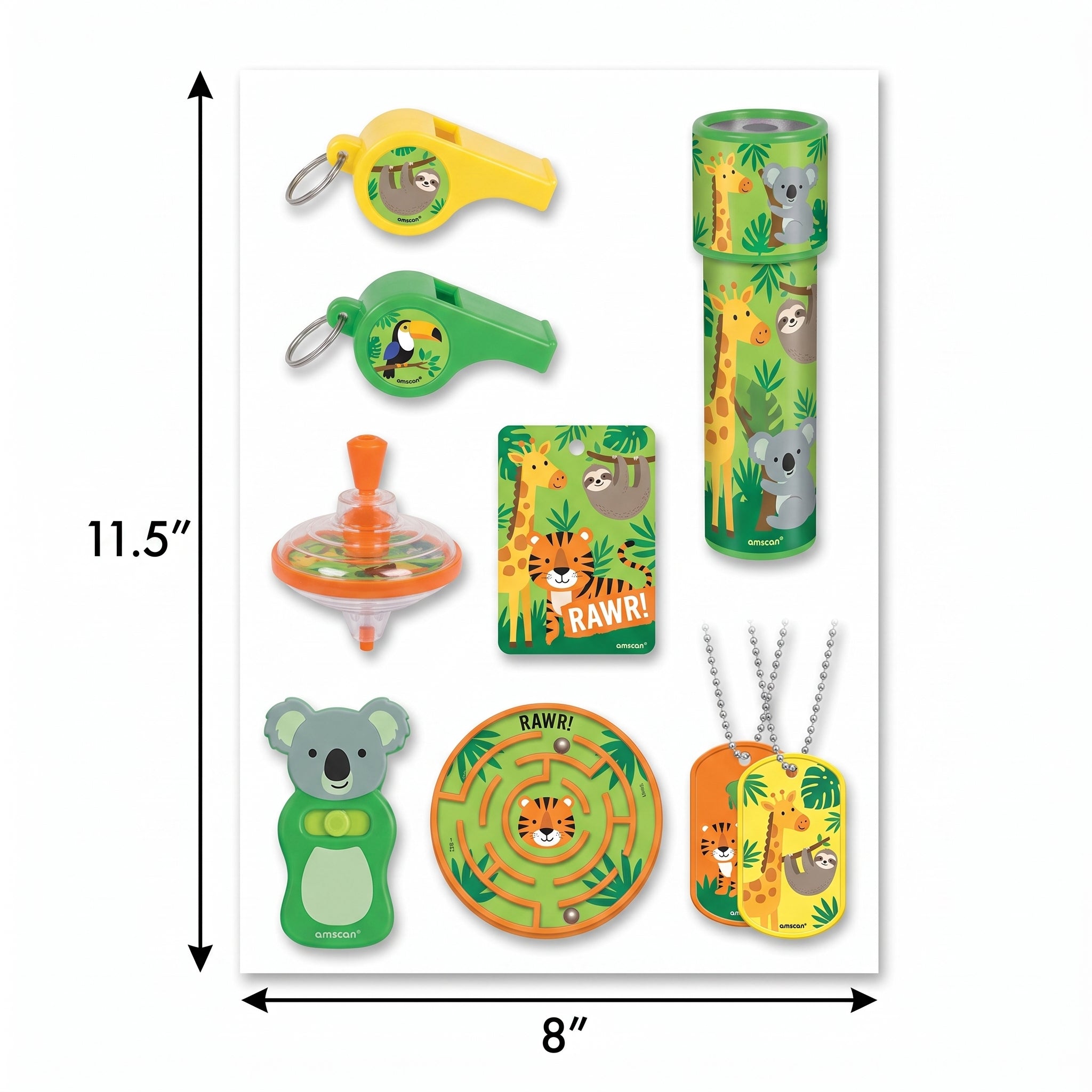 Get Wild Jungle Birthday Mega Mix Favor Pack - 48 Pieces