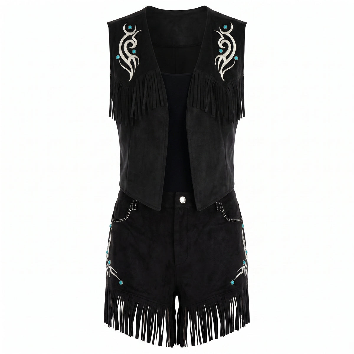 Women's Western Fringe Vest Costume Accessory - S/M