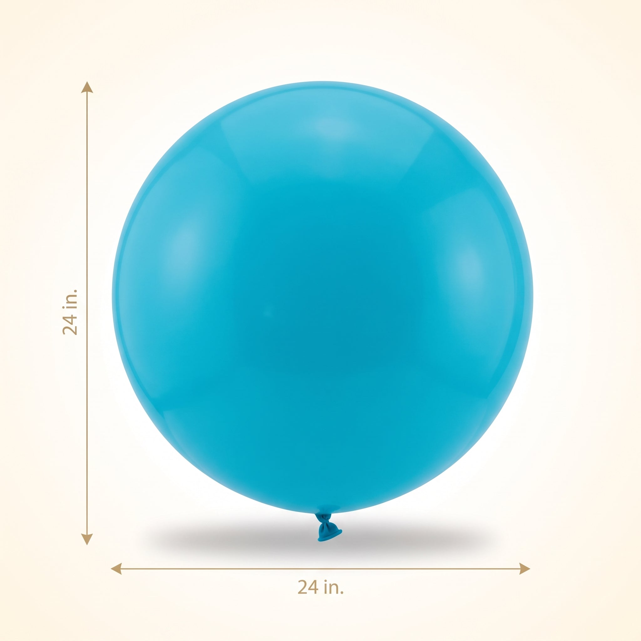 Caribbean Blue 24" Latex Balloons - 4 Pack