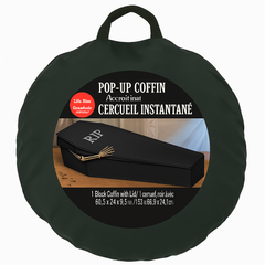 "RIP" Pop-Up Coffin Decoration ‚Äì 5-Ft Indoor/Outdoor Halloween Prop