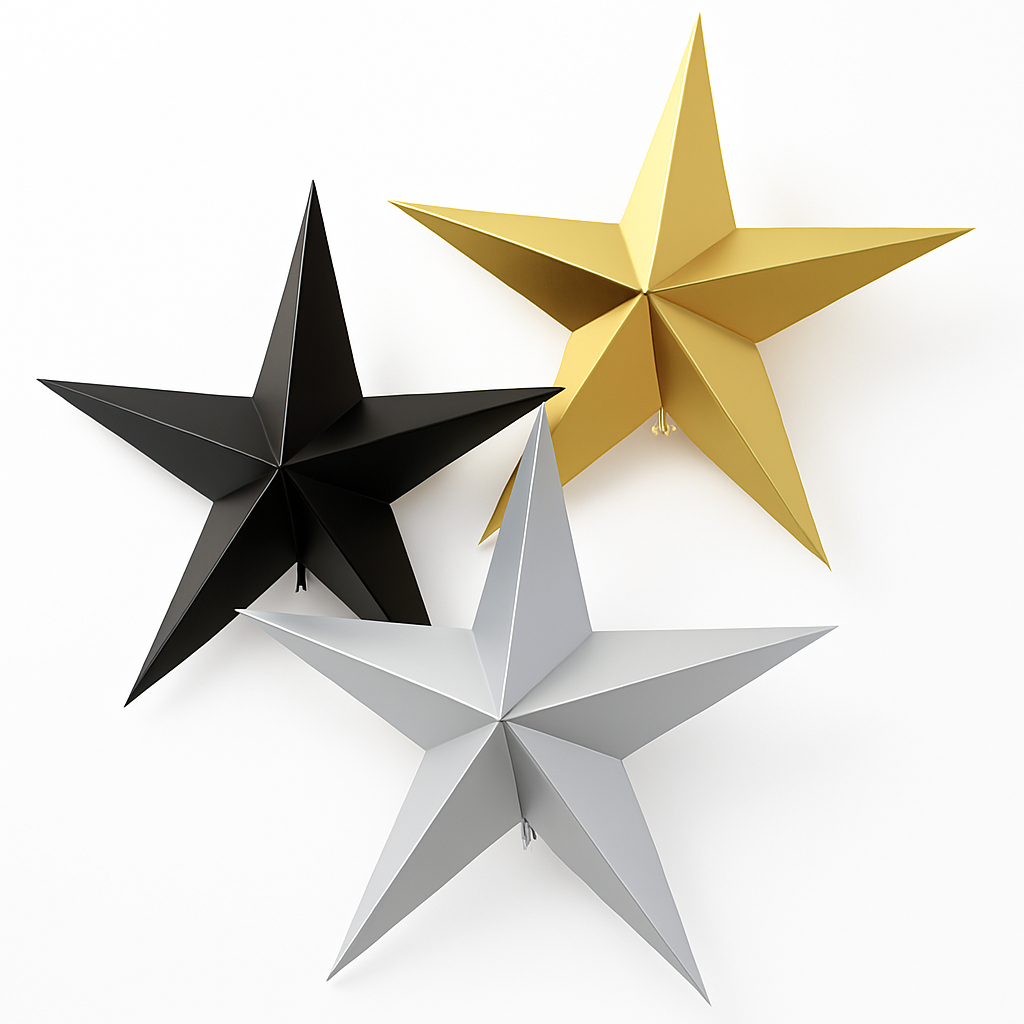 New Year's Eve Oversized 3D Star D√©cor Pack