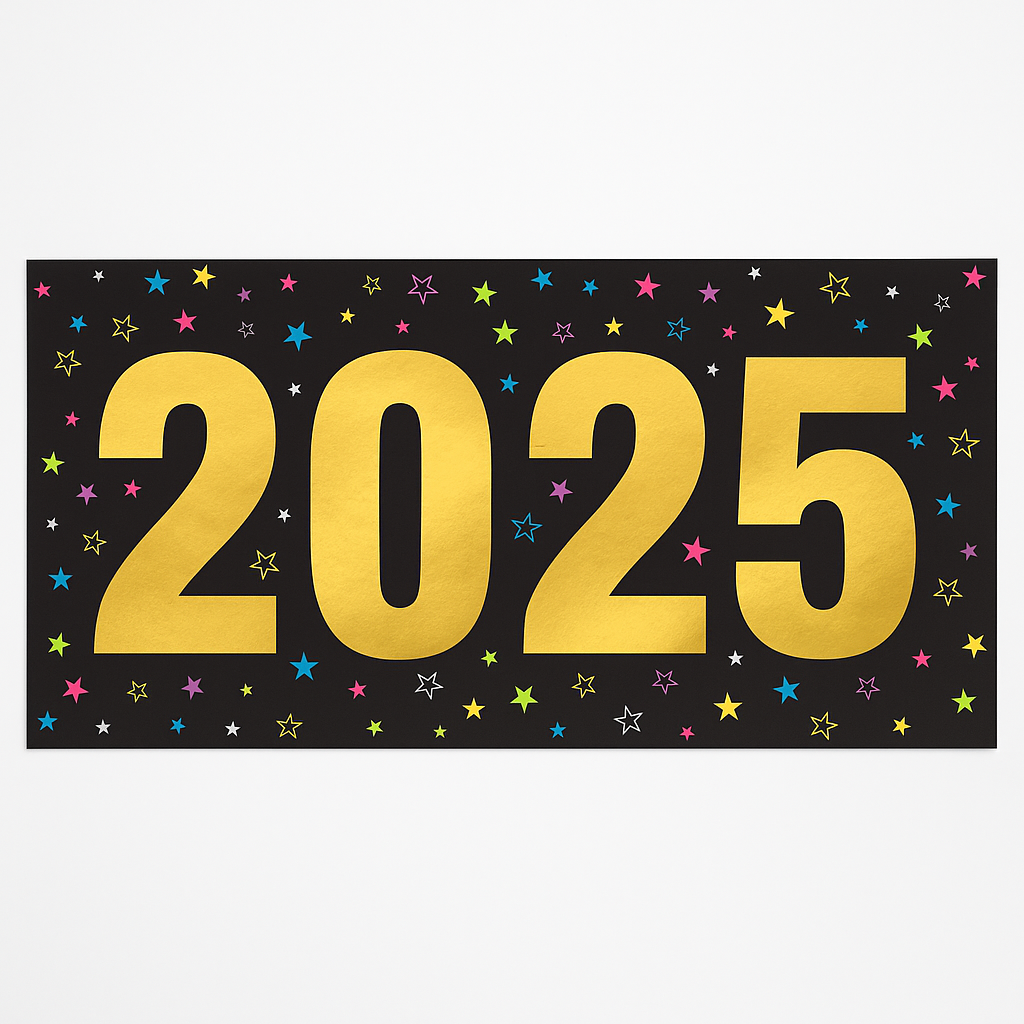 Starlight 2025 New Year's Eve Banner Decoration