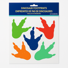 Dino-Mite Footprint Vinyl Cling Decals - 10 Pack