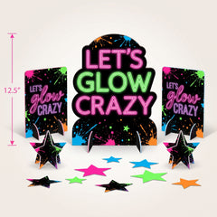 "Let's Glow Crazy" Birthday Table Centerpiece Kit