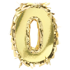 Metallic Gold Mini Number 0 Piñata Decoration