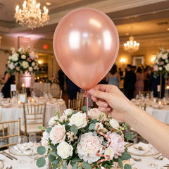 Pearl Rose Gold Latex Balloons - 12 In. | 15 Count