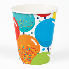 Colorful Balloon Celebration 9oz Paper Cups