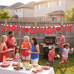 "Happy Canada Day" 7ft Letter Banner Decoration