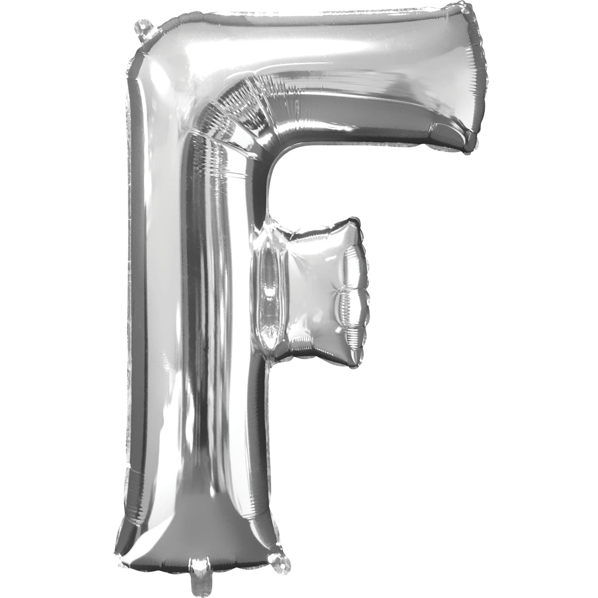 Silver Letter "F" Foil Balloon - Metallic Finish