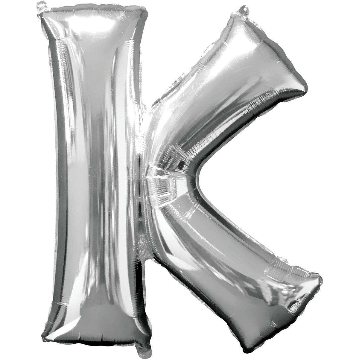 Silver Letter "K" Foil Balloon - Metallic Super Shape