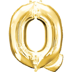 Gold Foil Letter "Q" Balloon - Metallic Mylar