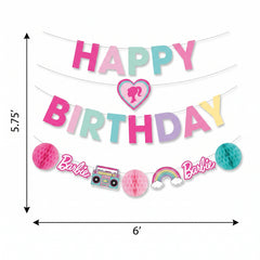Barbie Dream Together Birthday Banner Kit with Balloons