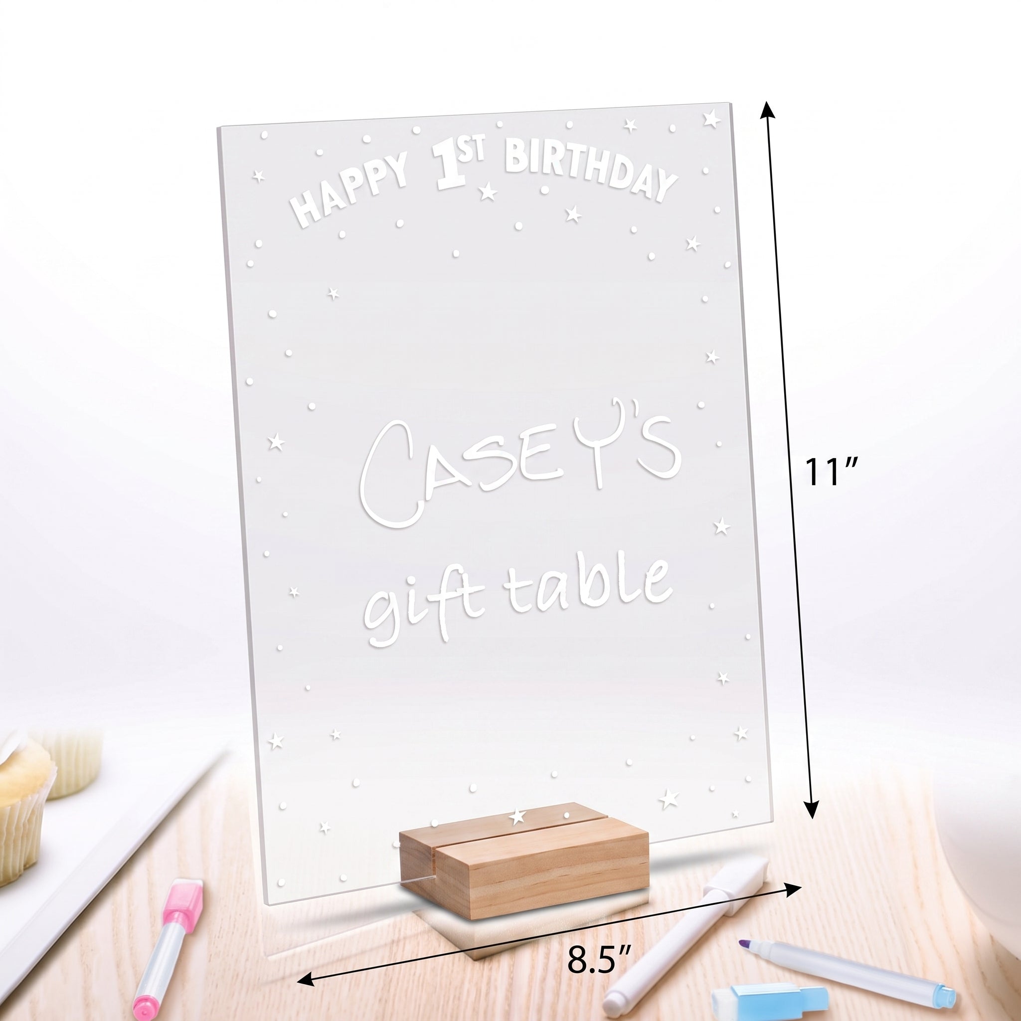 Baby's First Birthday Customizable Acrylic Sign