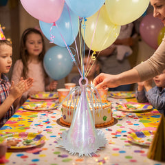 Iridescent Party Hat Balloon Weight