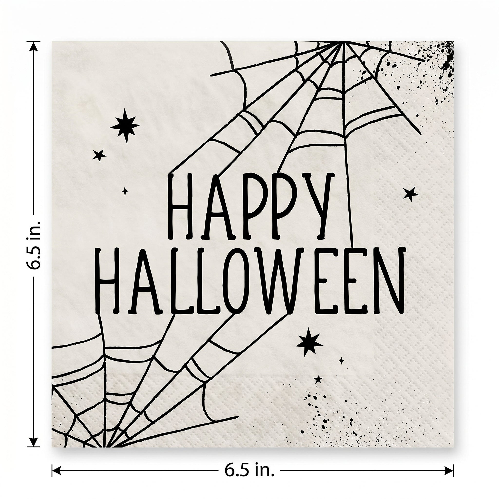 "Happy Halloween" Spider Web Luncheon Napkins - 6.5 In. x 6.5 In. - 40 Pack