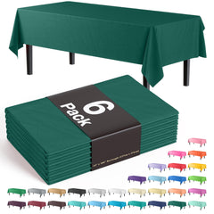 Dark Green Table Covers | 6 Pack