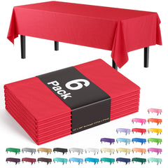 Premium Red Table Covers | 6 Pack