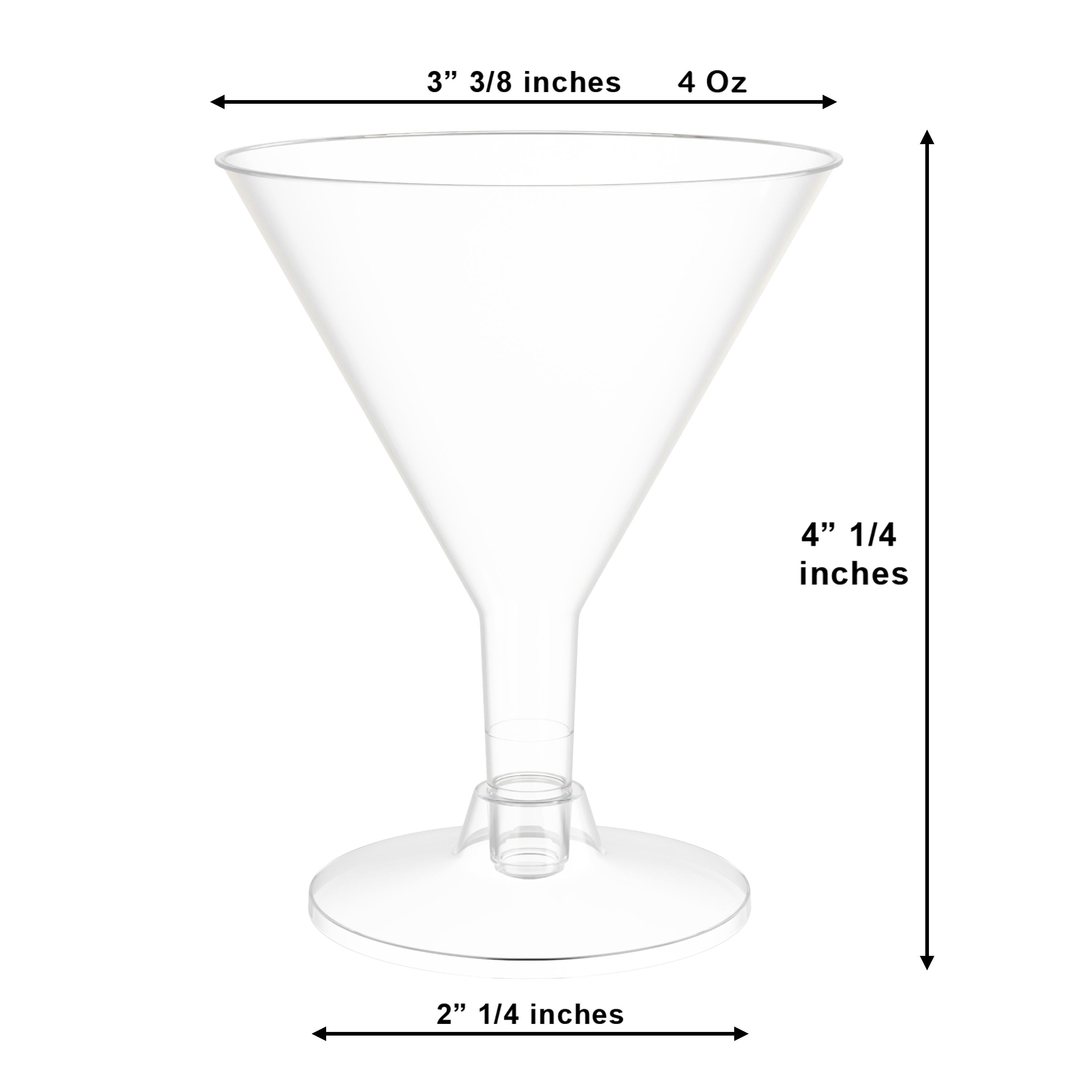 Plastic Cocktail Glass 30 Count