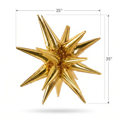 Gold Foil Starburst Balloon Set