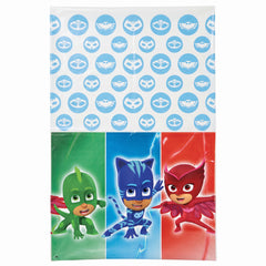 PJ Masks Plastic Table Cover - Catboy, Owlette & Gekko Design, 54x96 in.