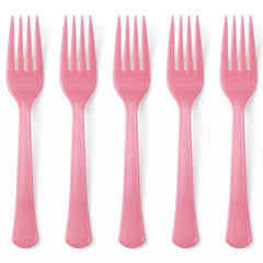 Pink Plastic Forks - 7.5 In. | 20 Count