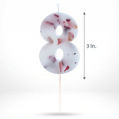 Ginger Ray Pressed Petal Number 8 Birthday Candle