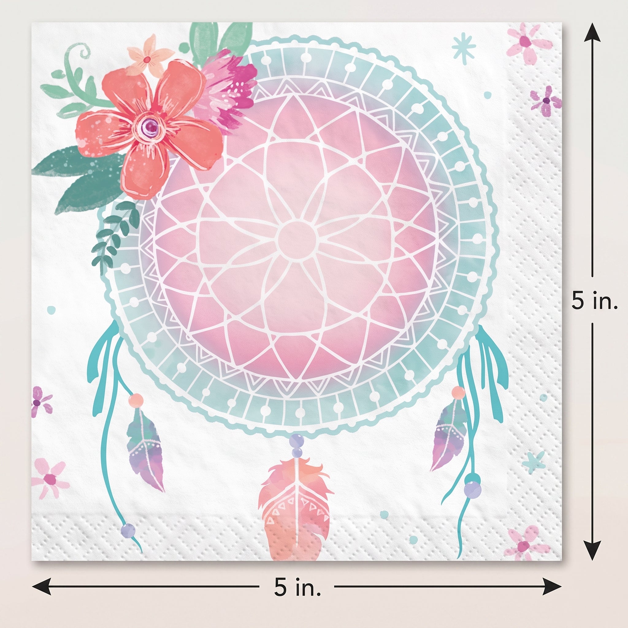 Free Spirit Baby's First Birthday Beverage Napkins - 5 In. X 5 In.