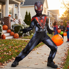 Kids' Marvel Spider-Man Miles Morales Halloween Costume with Mask - Child M (8-10)