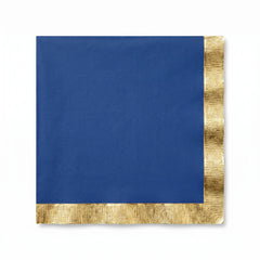 Royal Blue Luncheon Napkins with Gold Hot Stamp | 6.5 in. X 6.5 in.