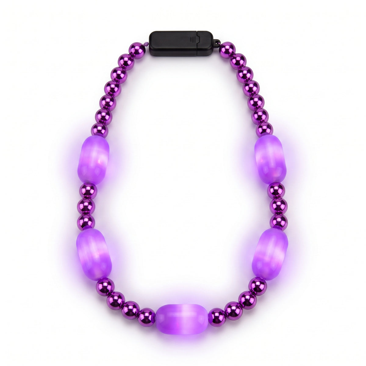 Purple Light-Up Bead Necklace