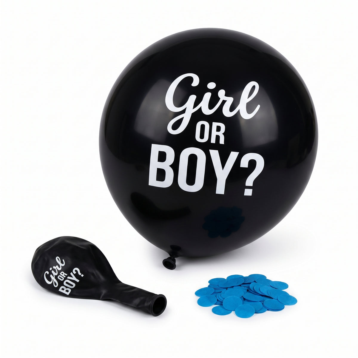 "Girl or Boy?" Gender Reveal Confetti Balloon - 24-Inch