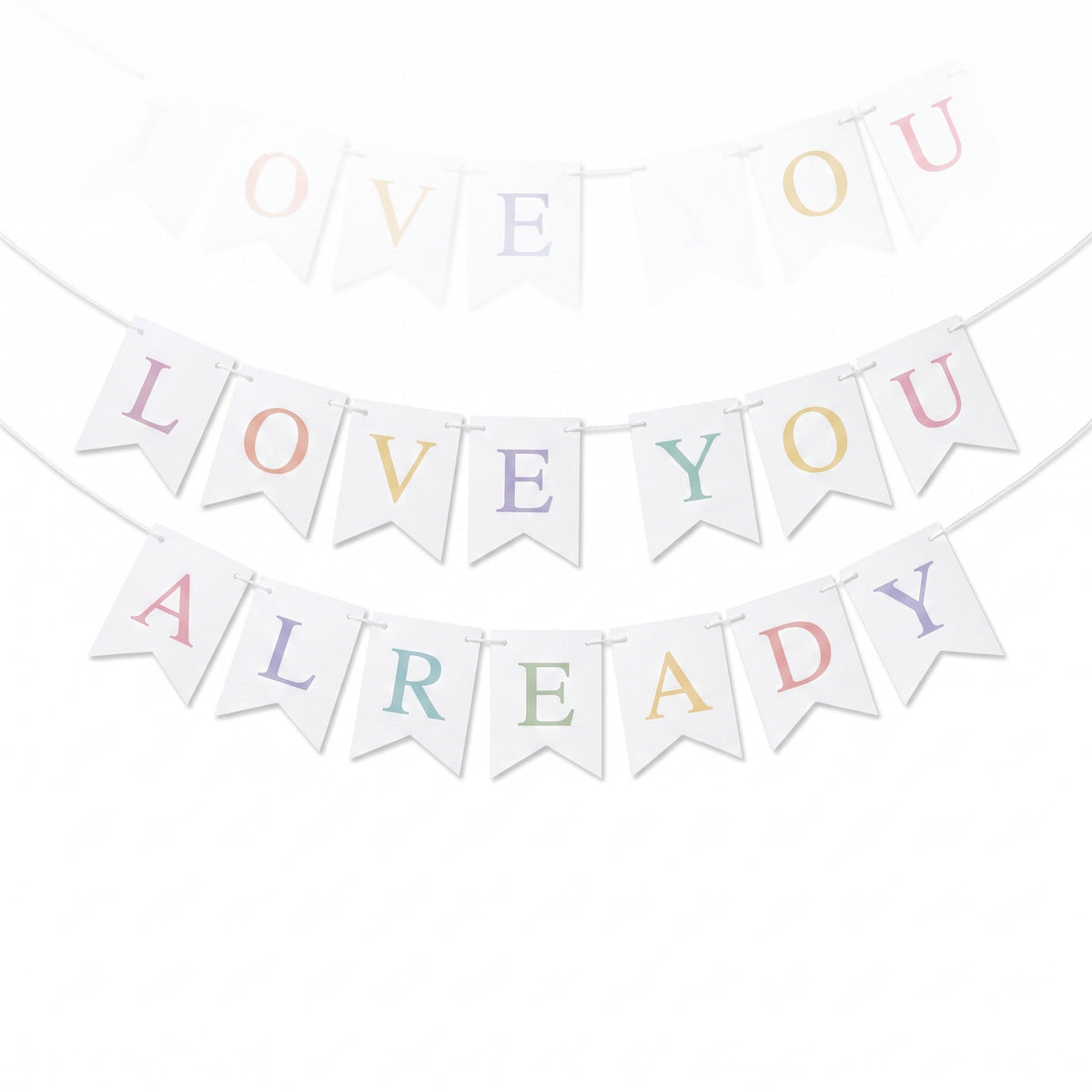 Mini Baby Pennant Banner - "Love You Already"