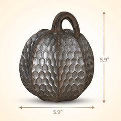 Metallic Pumpkin Halloween Tabletop Decoration