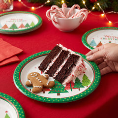 Merry Everything Christmas Paper Plates, 7-Inch, 18 Count