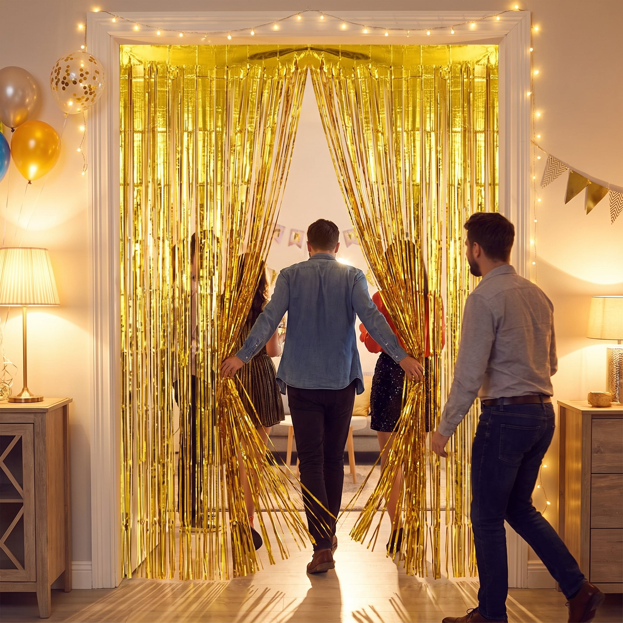 Sparkling Metallic Door Curtain