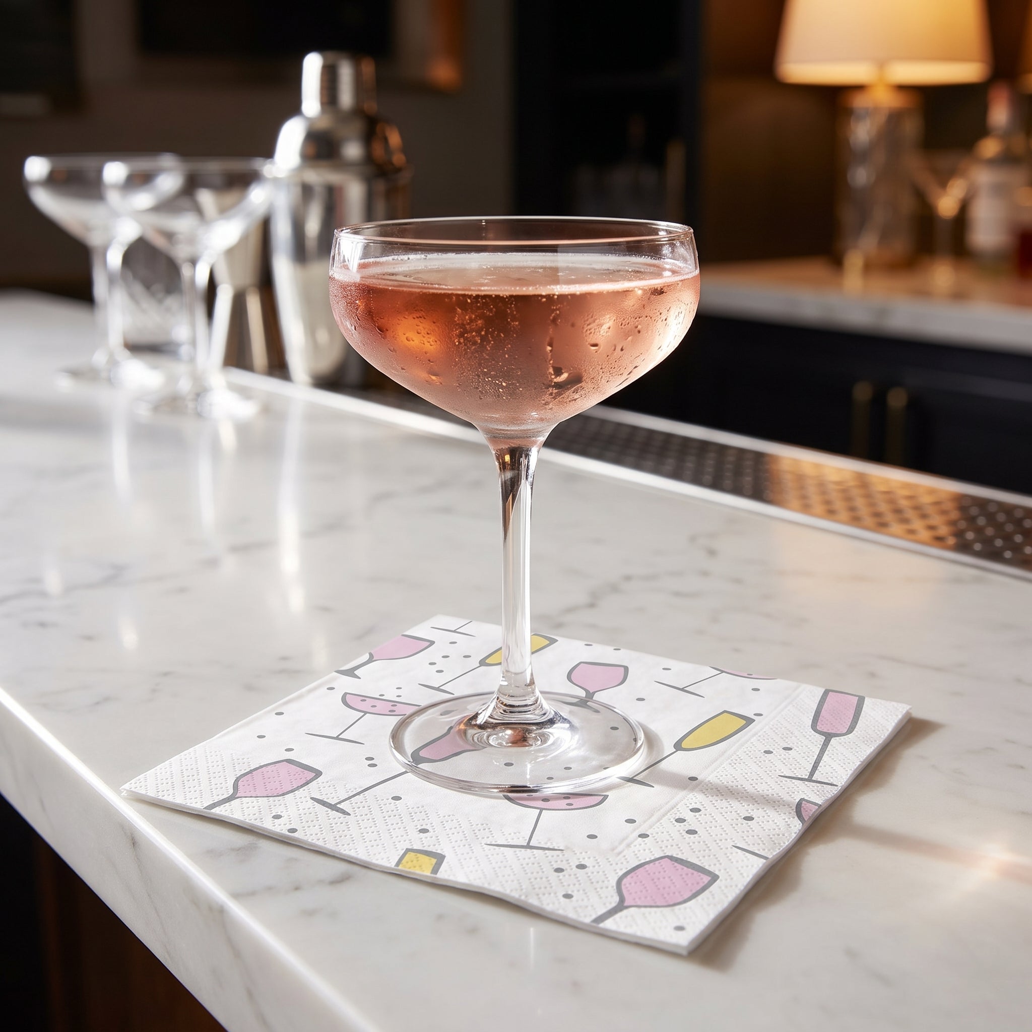 Elegant Cocktail Beverage Napkins - 5 In. X 5 In.